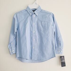 Chaps size 5 blue button down
